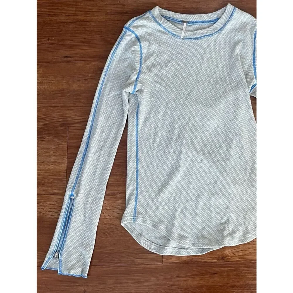 Free People Long Sleeve Zipper Shirt Size Large